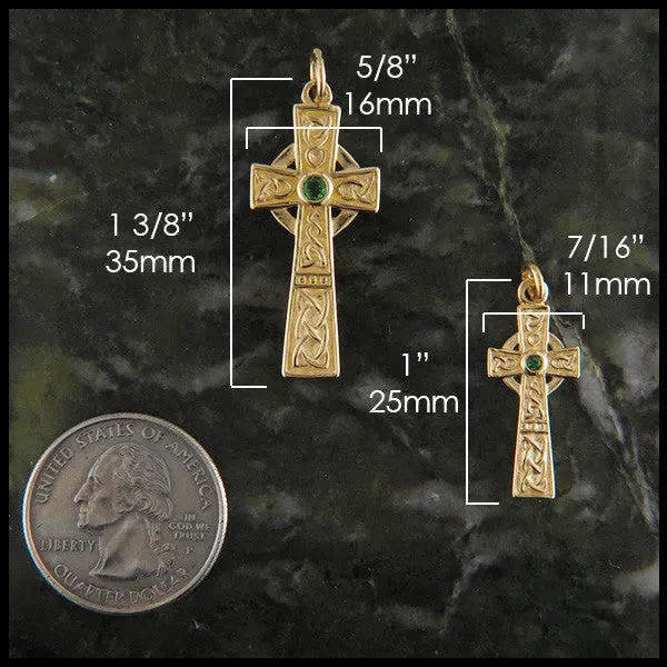 14K Gold Revival Celtic Cross Pendant
