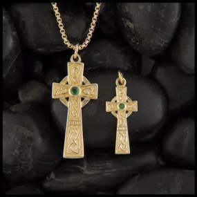 14K Gold Revival Celtic Cross Pendant