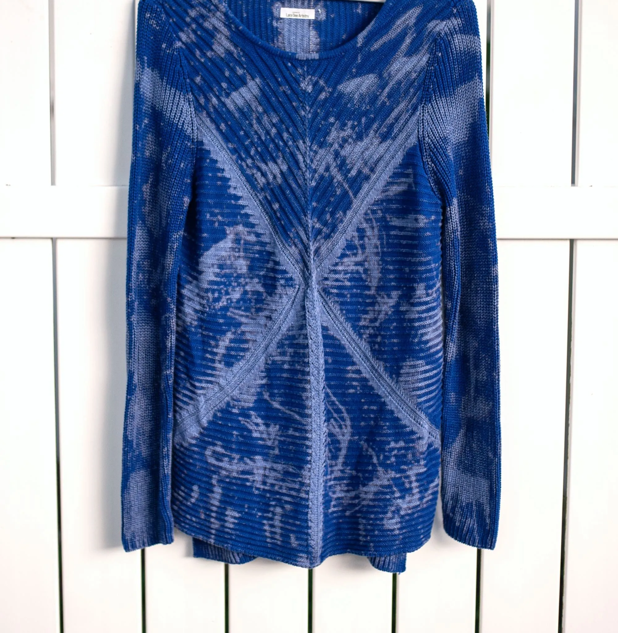 Blue Splatter Rework Sweater