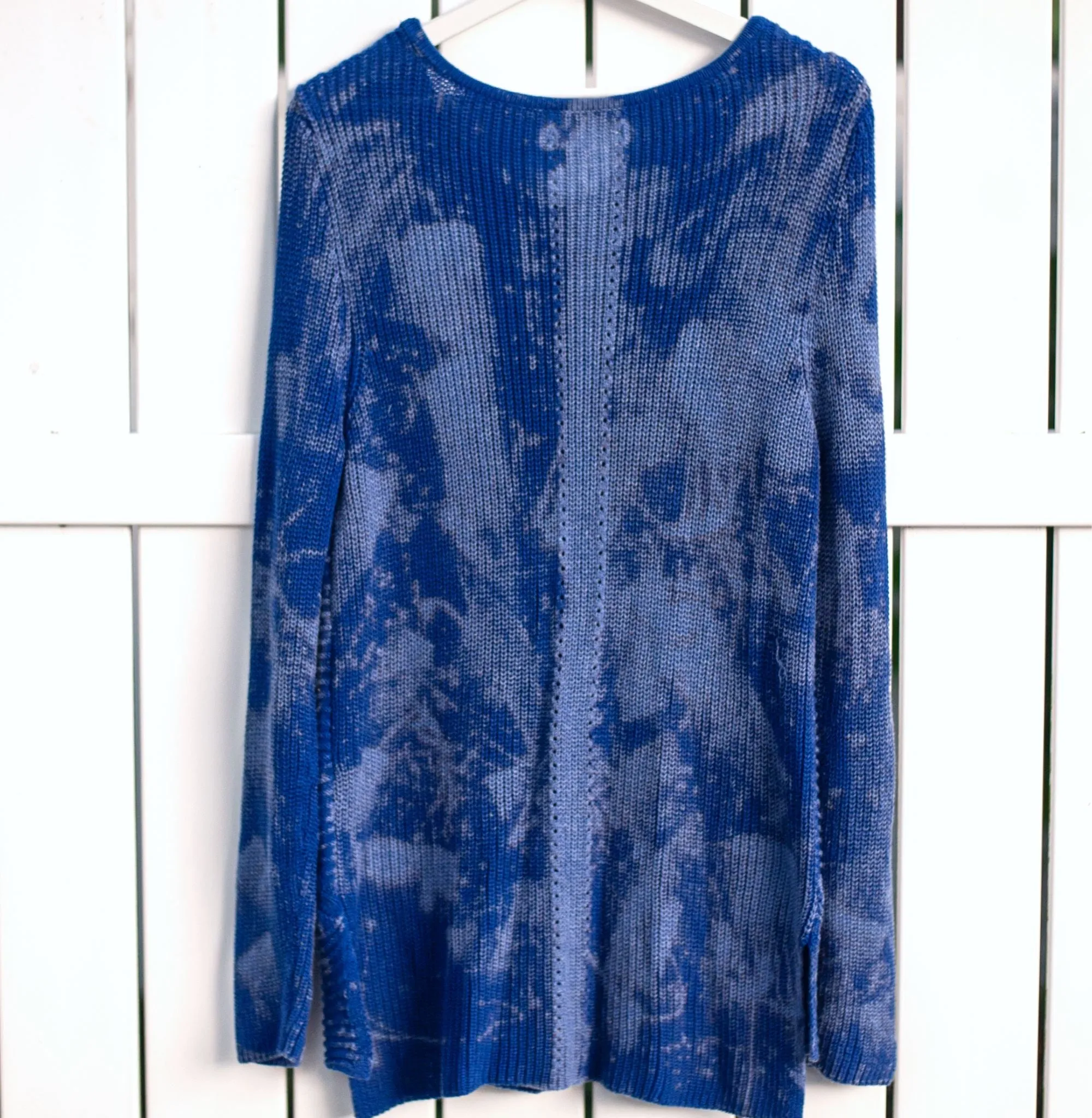 Blue Splatter Rework Sweater