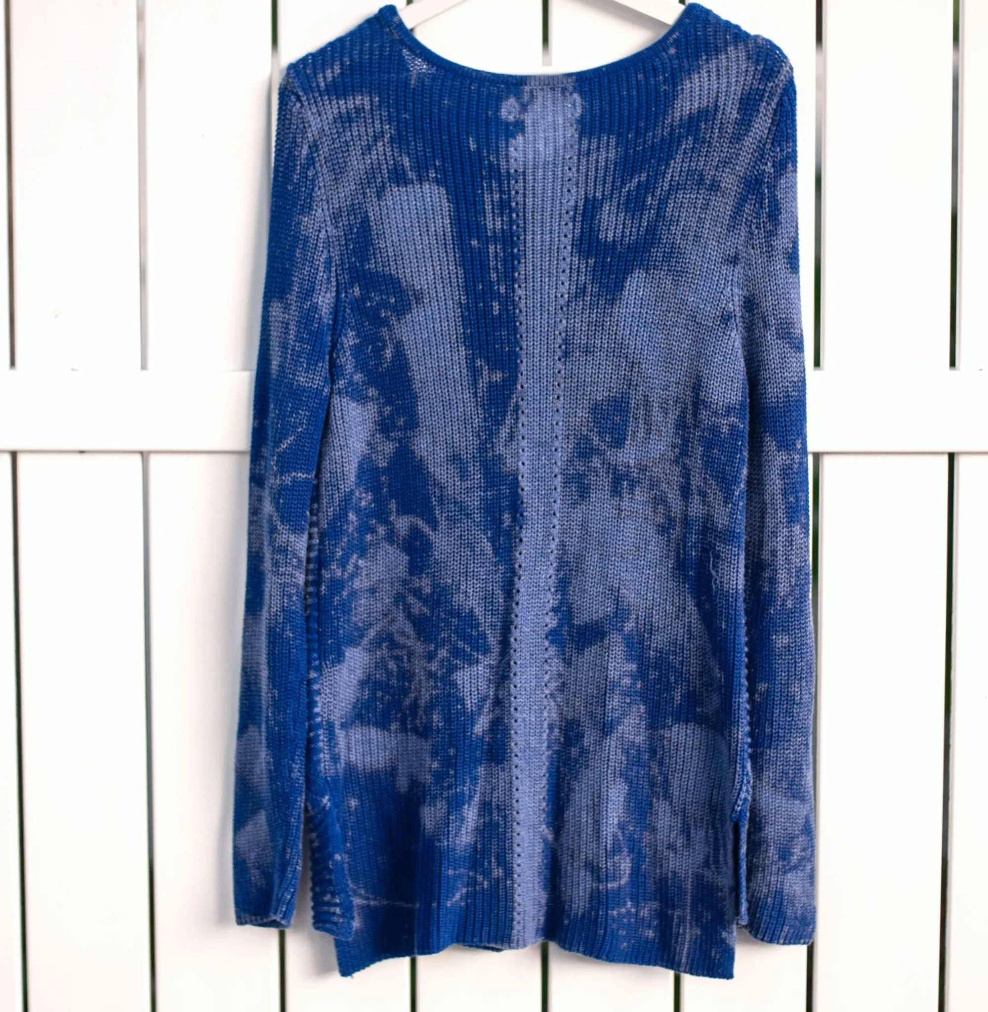 Blue Splatter Rework Sweater