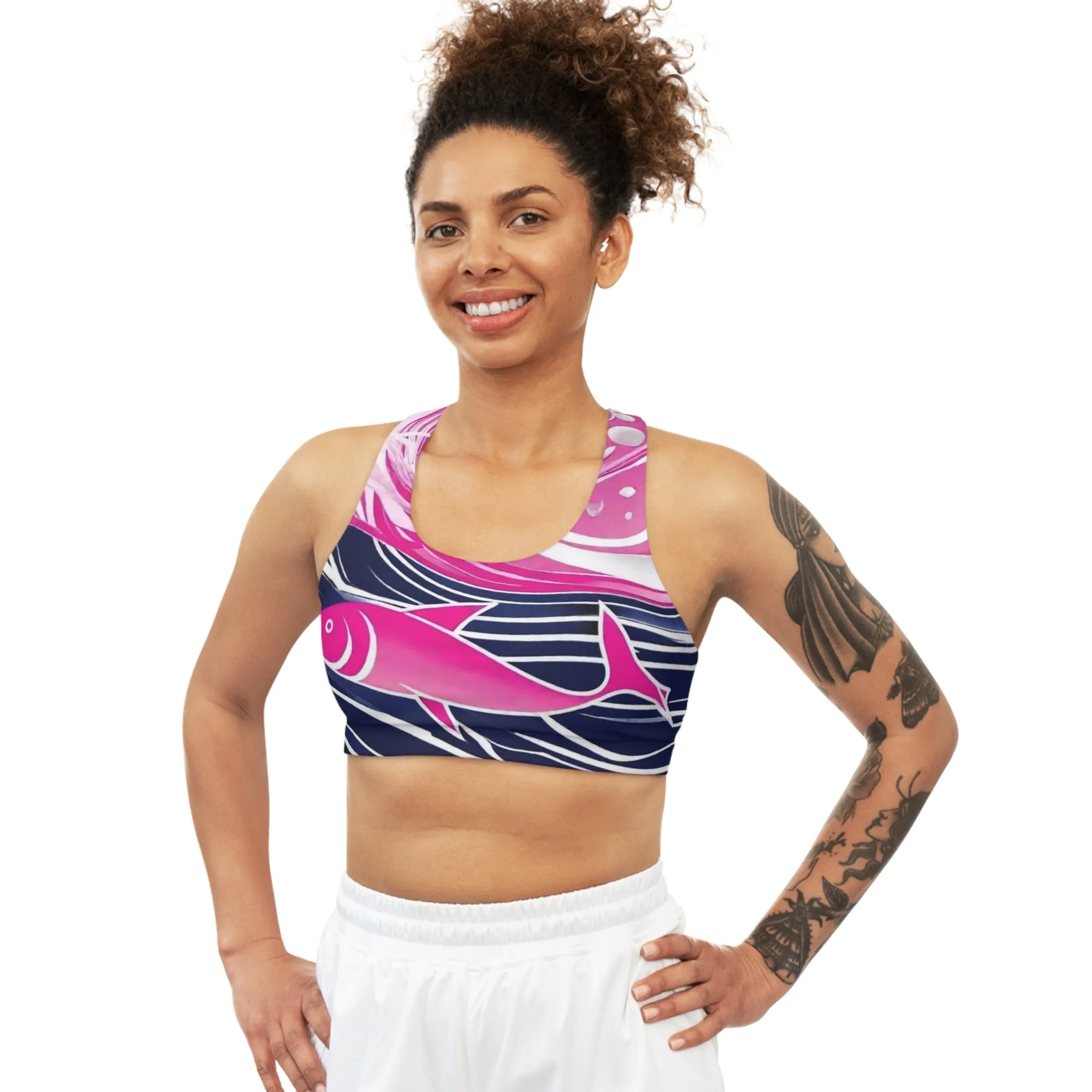 Dark Ocean Seamless Sports Bra