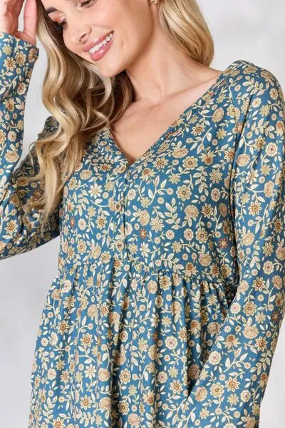 Floral Long Sleeve Blouse