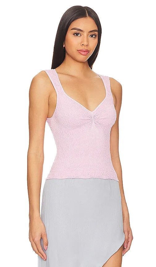 Free People x Intimately FP Love Letter Sweetheart Cami In Flower Trail in Pink