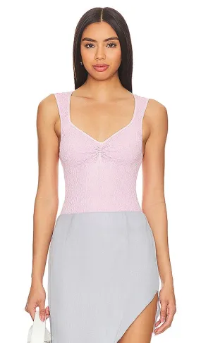 Free People x Intimately FP Love Letter Sweetheart Cami In Flower Trail in Pink