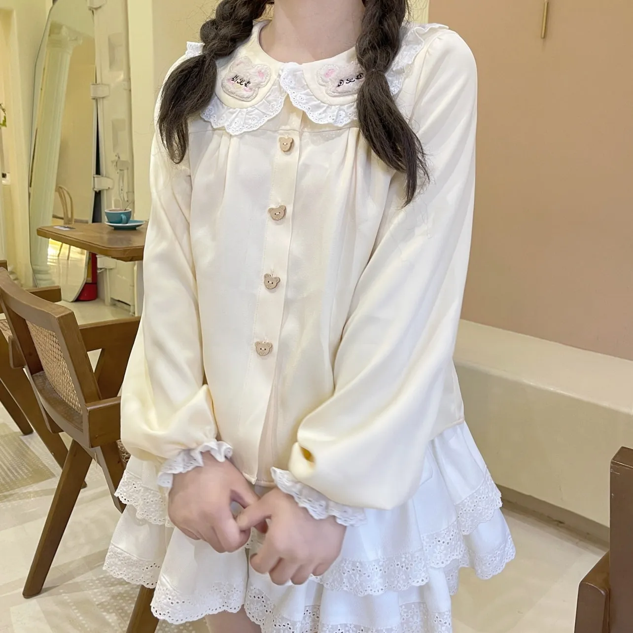 Kawaii Cream Puff Sleeves Lolita Blouse