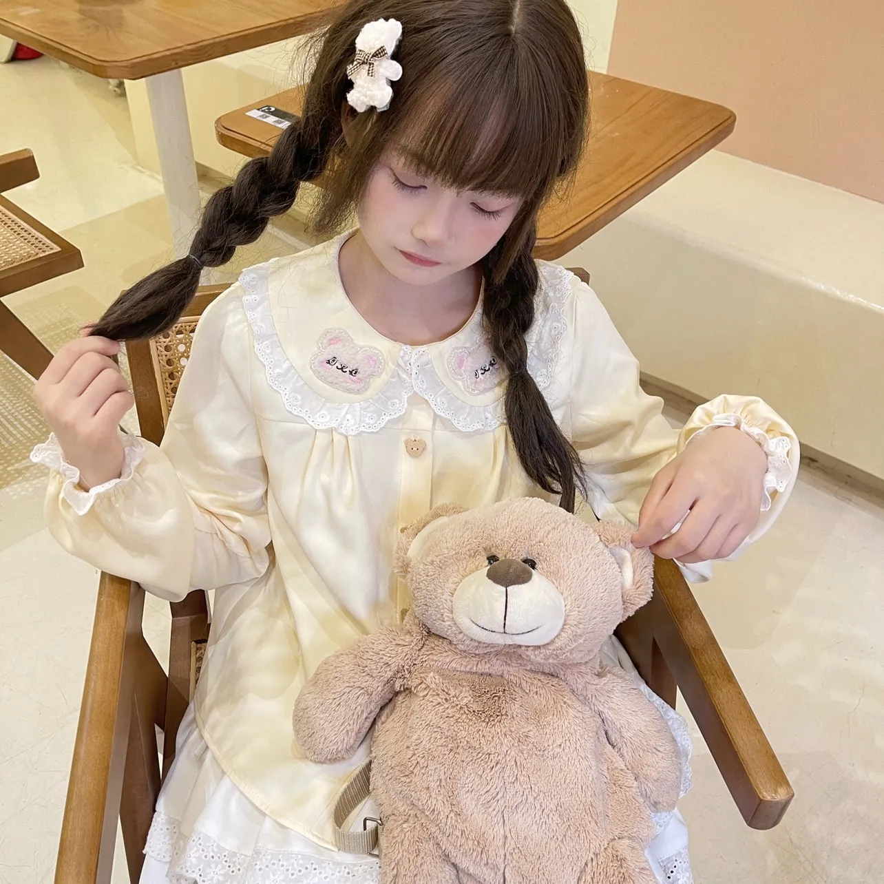Kawaii Cream Puff Sleeves Lolita Blouse
