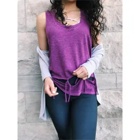 LANSTON Cutout Tank-Orchid