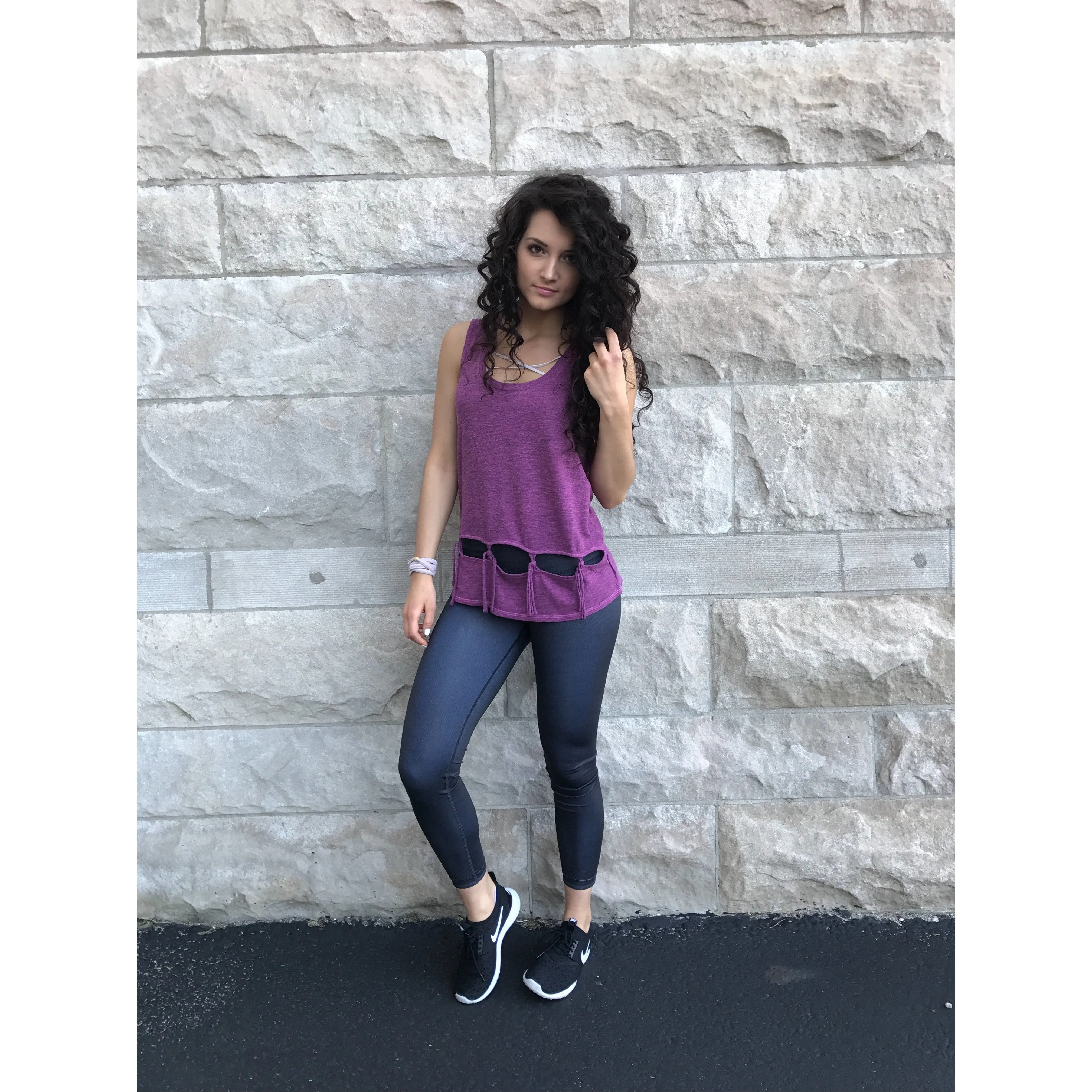 LANSTON Cutout Tank-Orchid
