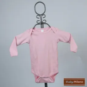 Light Pink Baby Bodysuit - Long Sleeve by Baby Milano