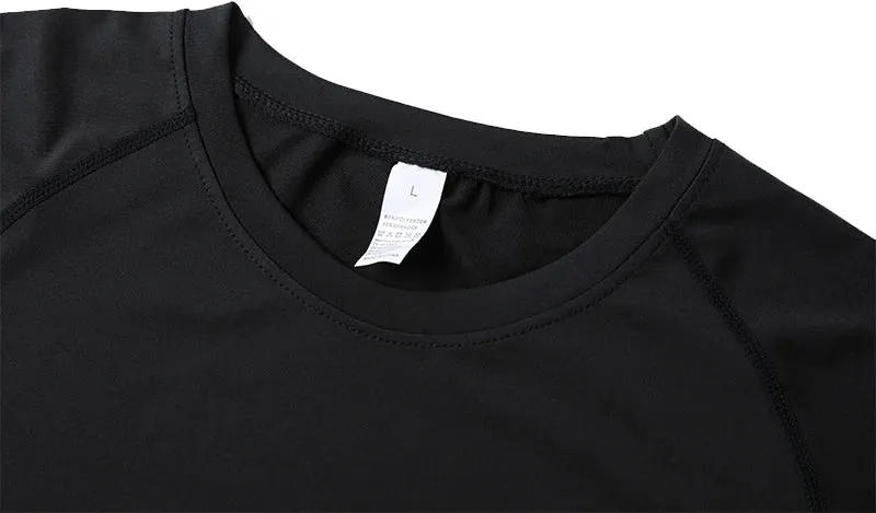 Men's Print Compression Shirts Short Sleeve Gym Workout T-shirt