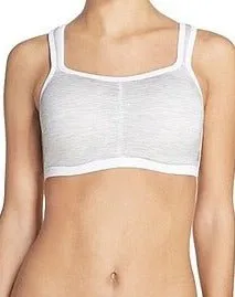 Natori Yogi Contour Covertible Sports Bra - Feather Grey / White