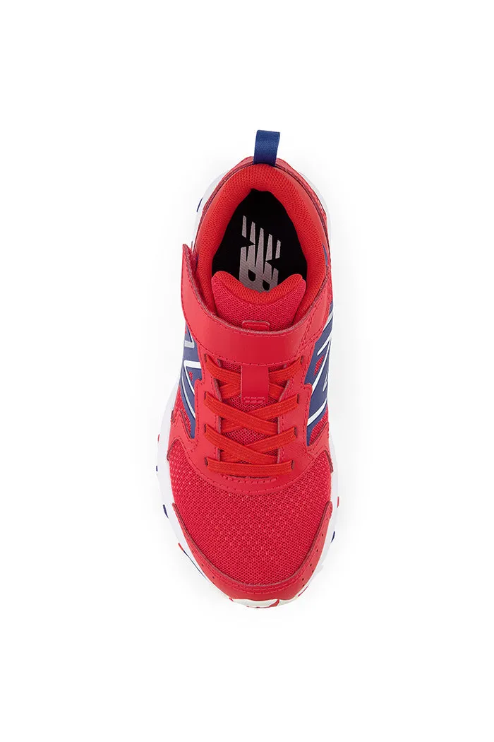 New Balance Kids Fresh Foam 650 Bungee Lace with Top Strap in Red
