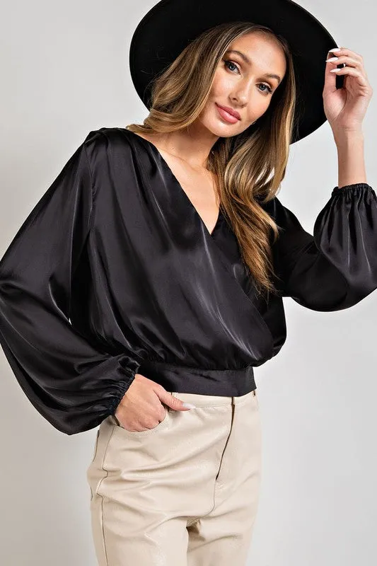 Tied Down Satin Blouse